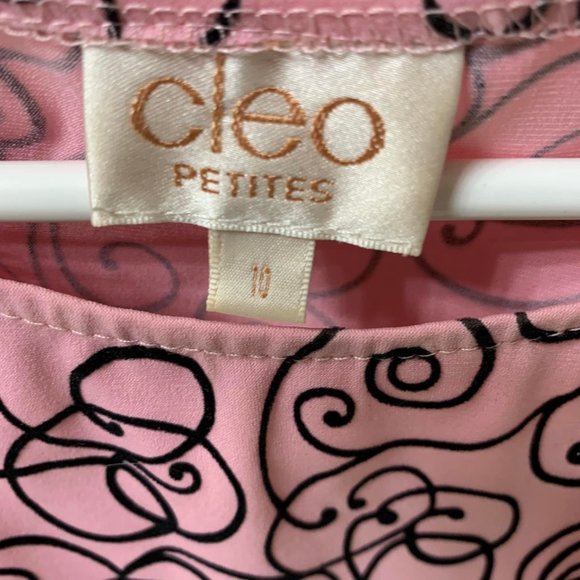 🌷3 for$25🌷Cleo Petites, US 10, Pink & Black Sleeveless Boat Neck Top - Picture 6 of 8